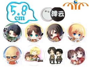 Komplet przypinek Attack on Titan #1